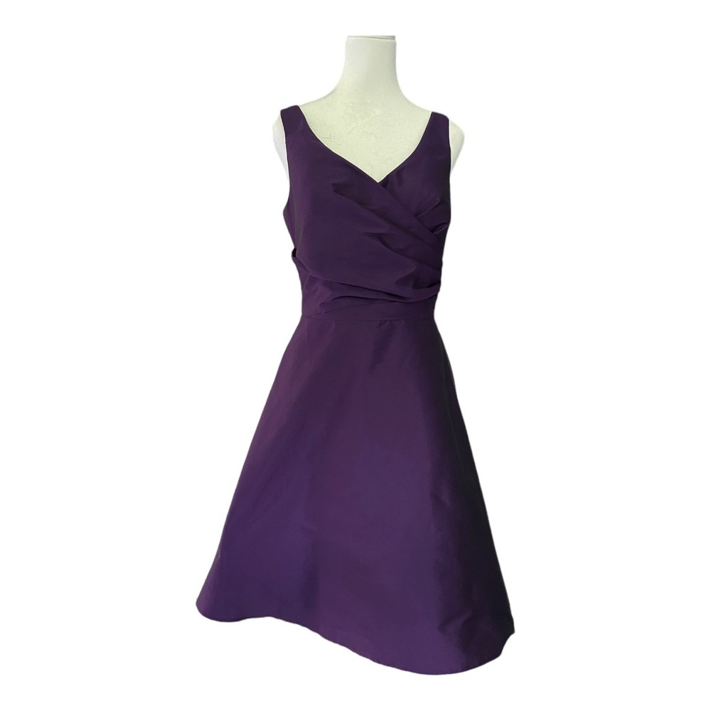 Alfred Sung Dress D624 Size 14 Majestic Purple Pocket Prom Cocktail Party Dress